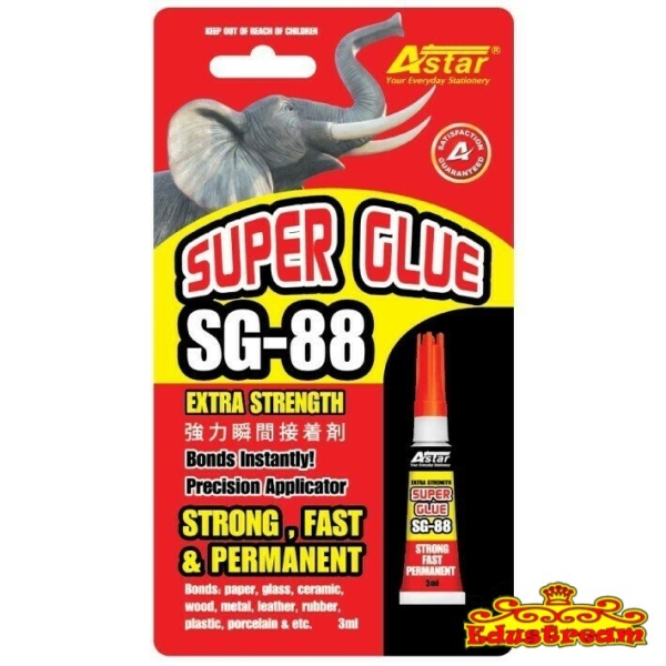  Astar Super Glue 3 ML (SG 88) Glue & Adhesive School & Office Equipment Stationery & Craft Johor Bahru (JB), Malaysia Supplier, Suppliers, Supply, Supplies | Edustream Sdn Bhd