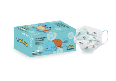 Durio 546A Pokmon 4 Ply Surgical Face Mask - Squirtle