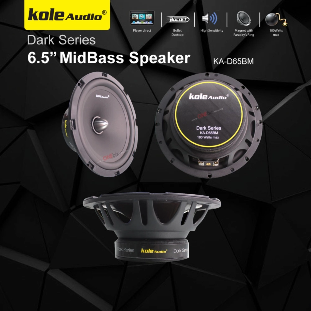 【Free USB Pendrive】 Kole Audio 6.5” MidBass Speaker KA-D65BM