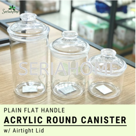 Acrylic Airtight Plain Storage Jar (400ml/700ml/1000ml)Round Canister w/Lid Food Jars & Canisters Malaysia, Negeri Sembilan, Nilai Supplier, Suppliers, Supply, Supplies | SERIAHOME (M) SDN BHD