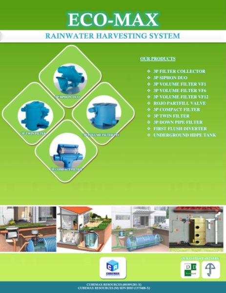 Rainwater Harvesting System RAINWATER HARVESTING SYSTEM Selangor, Malaysia, Kuala Lumpur (KL), Cyberjaya, Sungai Buloh Supplier, Suppliers, Supply, Supplies | Cubemax Resources (M) Sdn Bhd