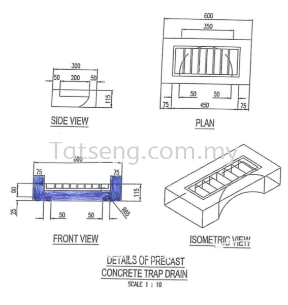 Precast Concrete Trap Drain Concrete Drain Selangor, Malaysia, Kuala Lumpur (KL) Supplier, Suppliers, Supply, Supplies | TAT SENG TRADING SDN BHD