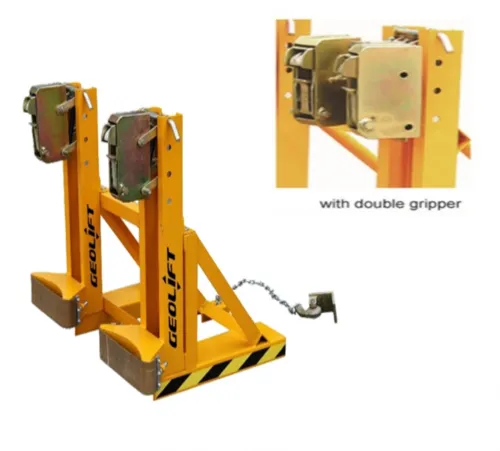 GEOLIFT Heavy Duty Forklift Drum Double Grip - FDG-2 c/w Twin Gripper (with Adjustable Height)