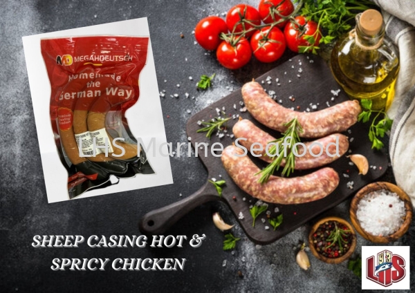 SHEEP CASING HOT & SPICY CHICKEN MEGAH DEUTSCH Cold Cut Johor Bahru (JB), Malaysia, Skudai Supplier, Suppliers, Supply, Supplies | Lean Hup Shun Marine Seafood Sdn Bhd