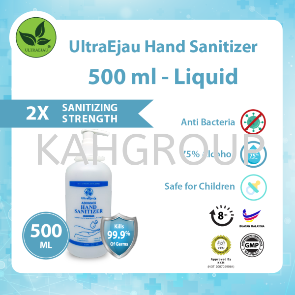 UltraEjau Hand Sanitizer 500ml - Liquid Hand Sanitizer & Surface Disinfection Selangor, Malaysia, Kuala Lumpur (KL), Johor Bahru (JB), Penang, Perak Supplier, Suppliers, Supply, Supplies | Kualiti Alam Hijau (M) Sdn Bhd