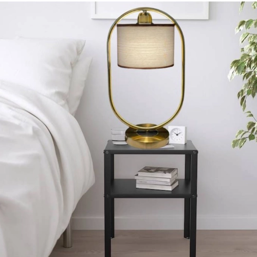 (READY STOCK) TABLE LAMP 075 NORDIC MODERN DESIGNER GOLD BROWN COVER