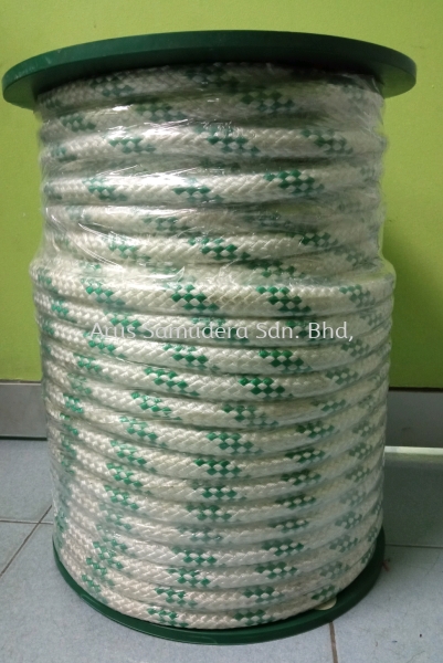 Polyester Rope EQUINOXE White with Green Fleck 18 mm diameter x 100 mtr Marine Hardware & Ropes Malaysia, Perak Supplier, Suppliers, Supply, Supplies | Arus Samudera Sdn Bhd