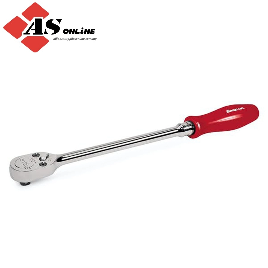 SNAP-ON 1/2" Drive Dual 80 Technology Hard Grip Long Handle Ratchet (Red) / Model: SHLD80AR