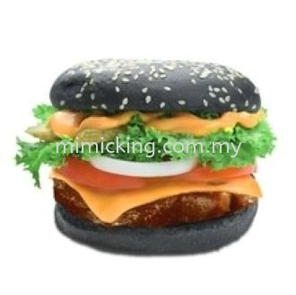 Black Charcoal Chicken Burger