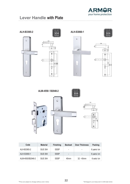 ARMOR Lever Mortise Handle Lever Mortise Handle Kuala Lumpur (KL), Malaysia, Selangor Supplier, Suppliers, Supply, Supplies | HOONG THYE LOCKSMITH