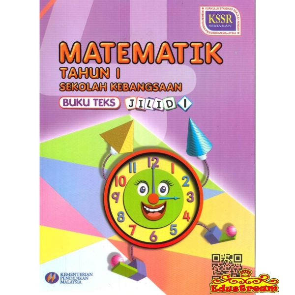 Buku Teks Matematik Tahun 1 Jilid 1 SK  Year 1 Textbook Books Johor Bahru (JB), Malaysia Supplier, Suppliers, Supply, Supplies | Edustream Sdn Bhd