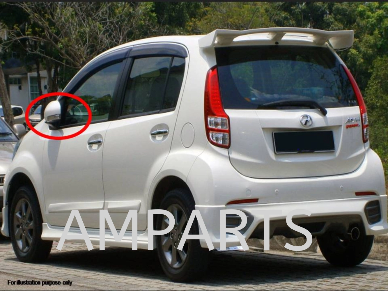 Perodua Myvi 2011 Door Mirror 5 Pin