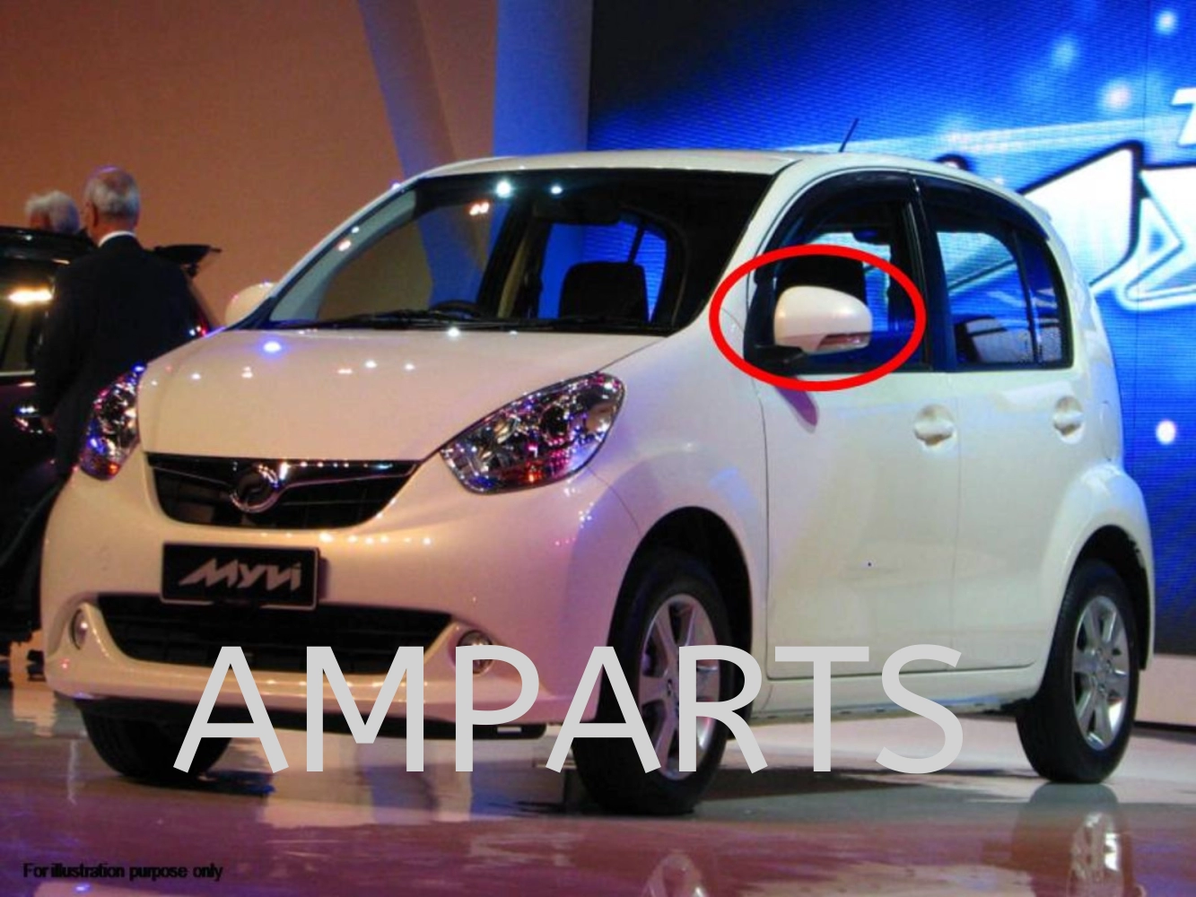 Perodua Myvi 2011 Door Mirror 5 Pin