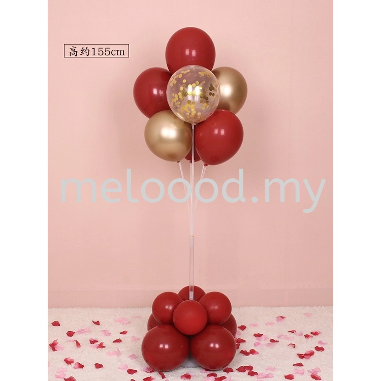 Balloon Stand Kit Clear Table Desktop Holder Birthday Party Decoration