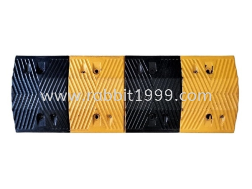 RUBBER SPEED HUMP - yellow & black - middle - 1 meter                              