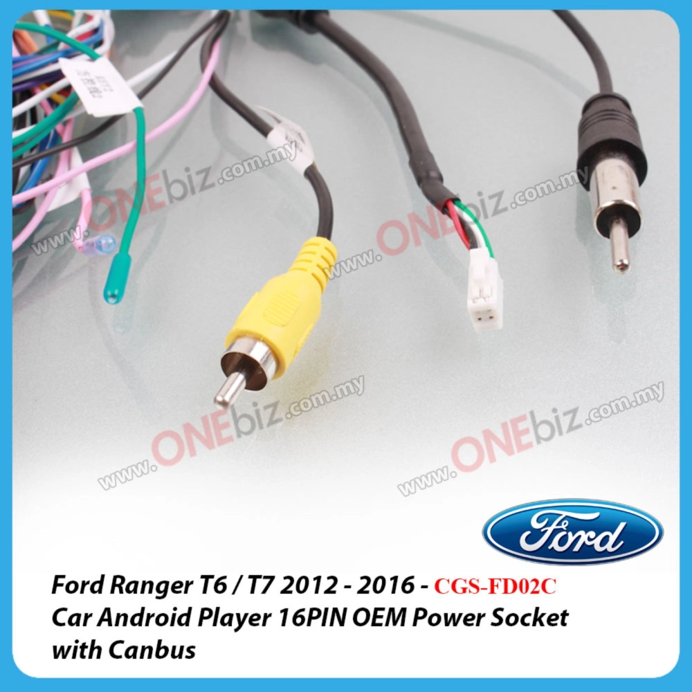 Ford Ranger T6 / T7 2012 - 2016- Car Android Player 16 PIN OEM Power Socket with Canbus - CGS-FD02C