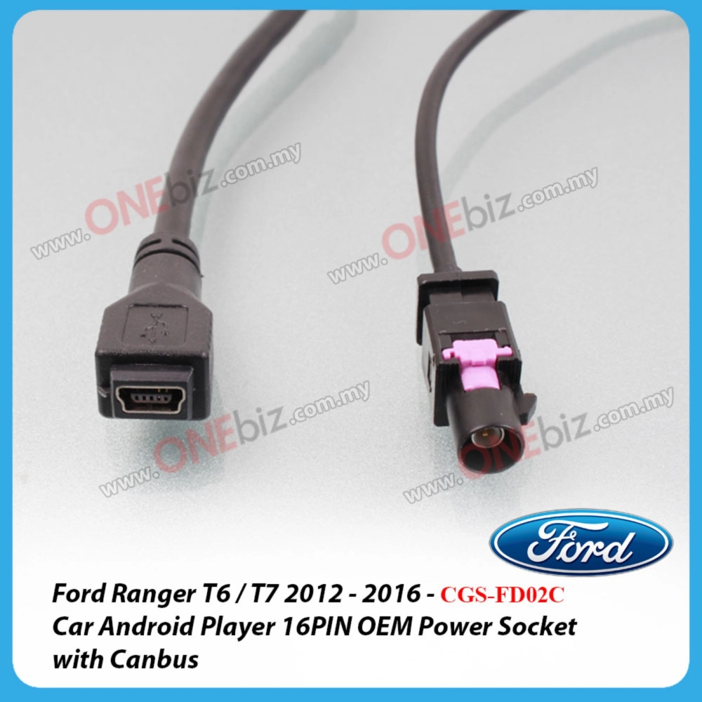 Ford Ranger T6 / T7 2012 - 2016- Car Android Player 16 PIN OEM Power Socket with Canbus - CGS-FD02C