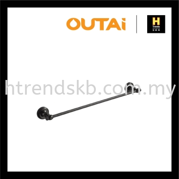 Outai Single Towel Bar (Aluminium Black) OT76001