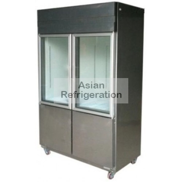 Stainless Steel Standard 4 Door Chiller Freezer [Ready Stock]