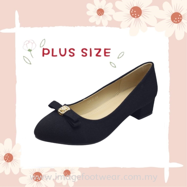 PlusSize Women 1 inch Heel Shoes- PS-221-2- BLACK Colour Plus Size Shoes Malaysia, Selangor, Kuala Lumpur (KL) Retailer | IMAGE FOOTWEAR COLLECTION SDN BHD