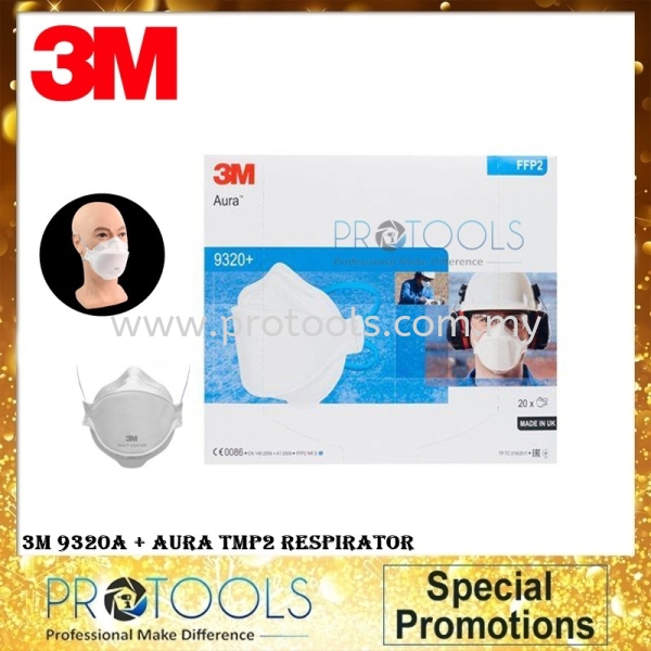 3M 9320A + Aura TMP2 Respirator COVID-19 Johor Bahru (JB), Malaysia, Senai Supplier, Suppliers, Supply, Supplies | Protools Hardware Sdn Bhd