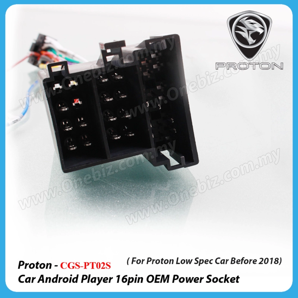 Proton OEM Power Socket - Car Android Player 16 PIN OEM Power Socket with Steering Control - CGS-PT02S