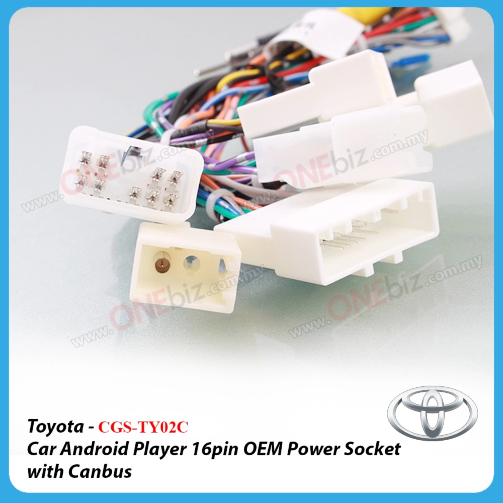 Toyota - Car Android Player 16 PIN OEM Power Socket with Socket - CGS-TY02C