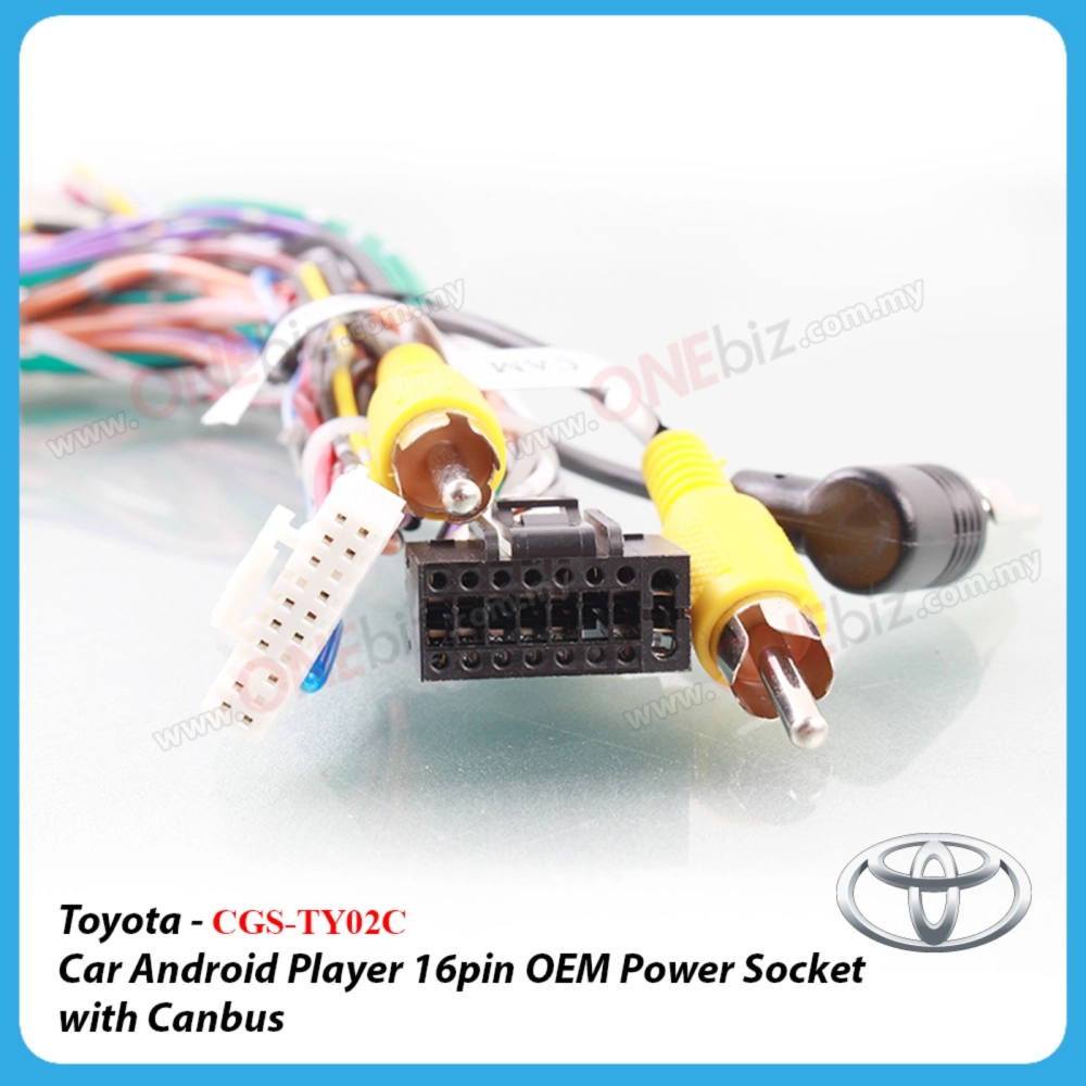 Toyota - Car Android Player 16 PIN OEM Power Socket with Socket - CGS-TY02C