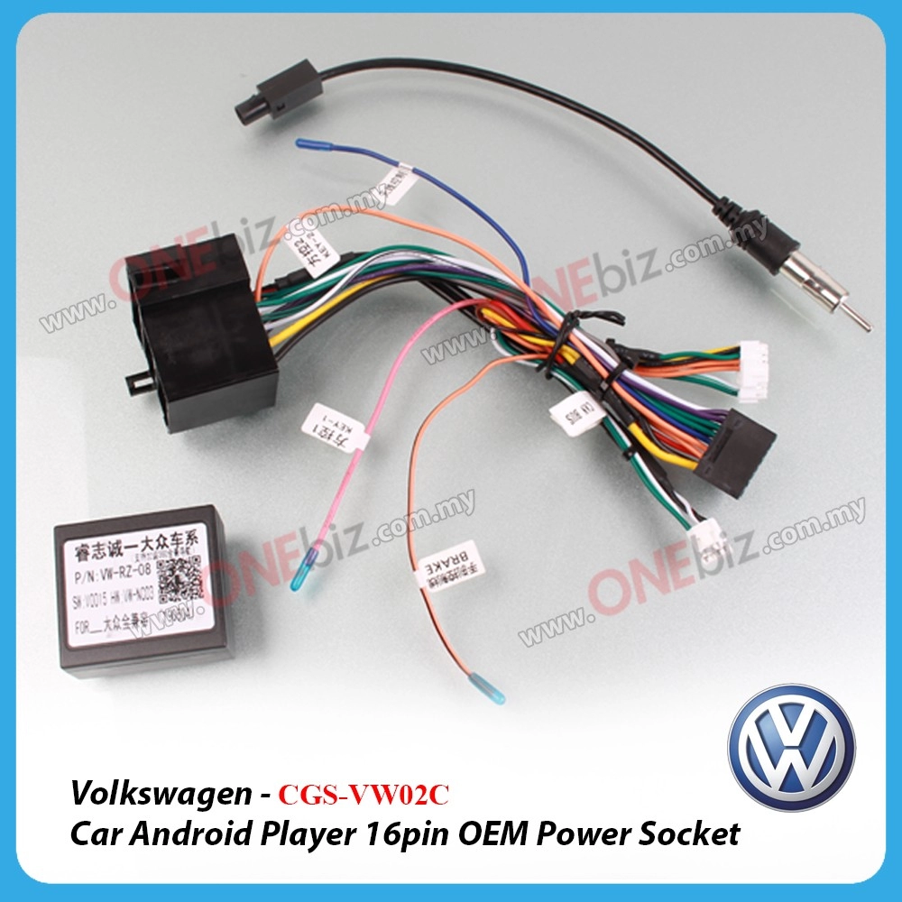 Volkswagen - Car Android Player 16 PIN OEM Power Socket with Canbus - CGS-VW02C