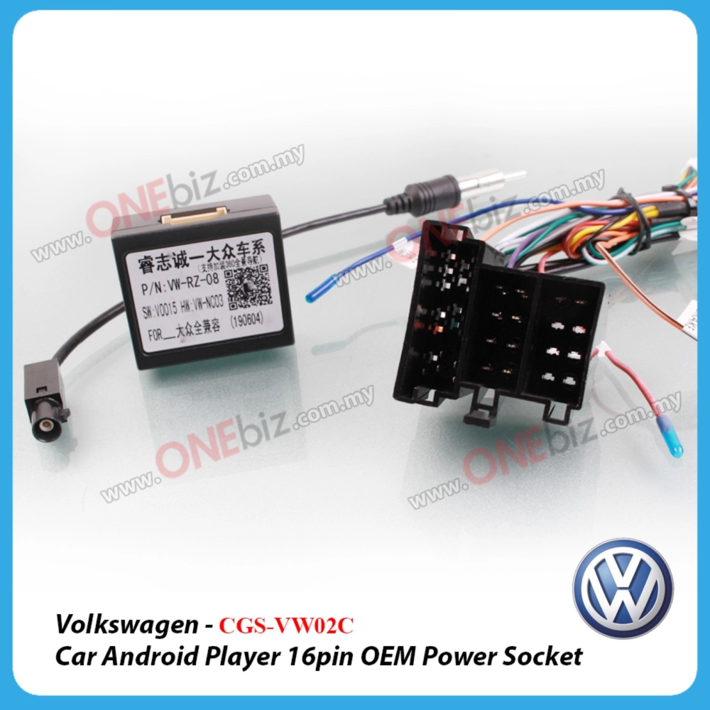 Volkswagen - Car Android Player 16 PIN OEM Power Socket With Canbus -  CGS-VW02C Selangor, Malaysia, Kuala Lumpur (KL), Seri Kembangan Supplier,  Suppliers, Supply, Supplies