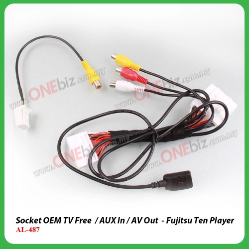 Socket OEM TV Free / AUX In / AV Out - Fujitsu Ten Player - AL-487