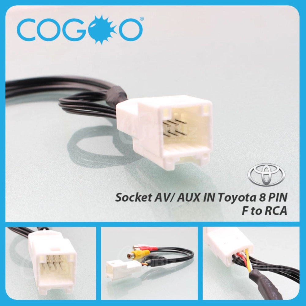 COGOO Socket AV / AUX IN Toyota 8 PIN (Female to RCA) - CG-SOAV-8PIN