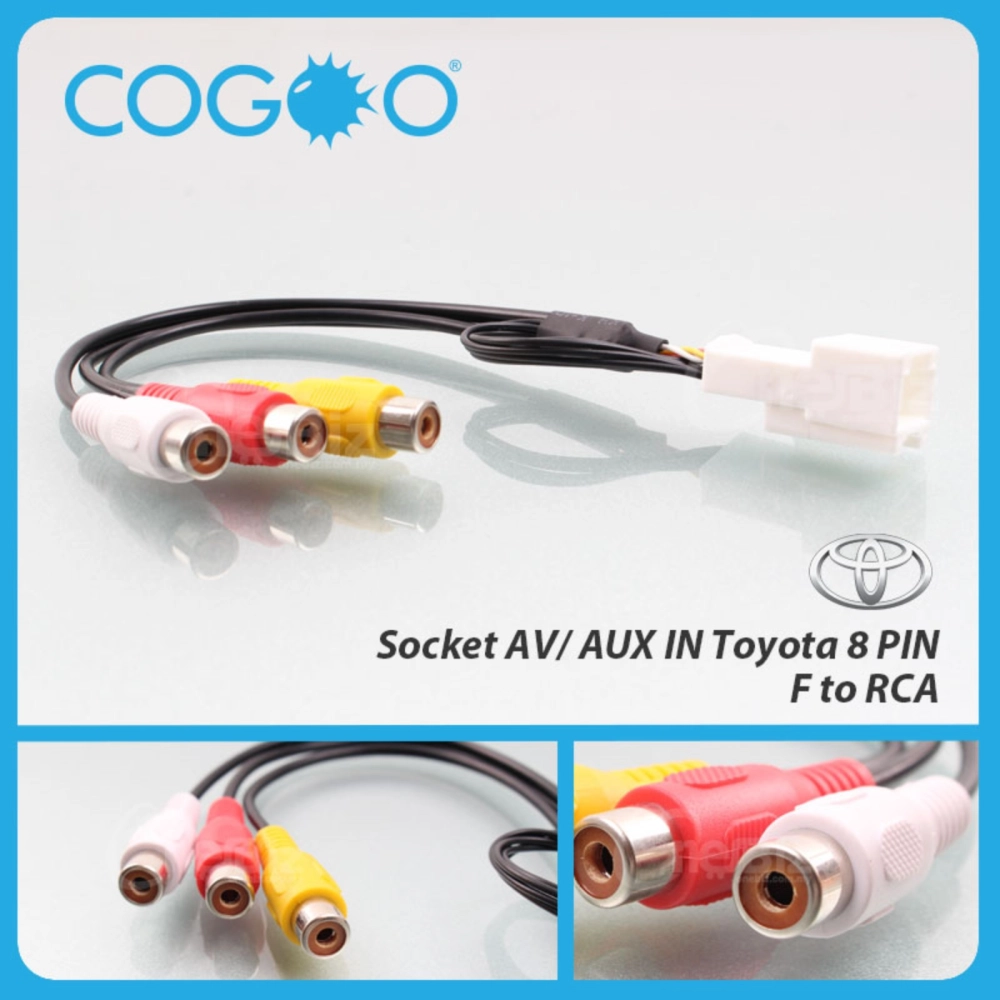 COGOO Socket AV / AUX IN Toyota 8 PIN (Female to RCA) - CG-SOAV-8PIN