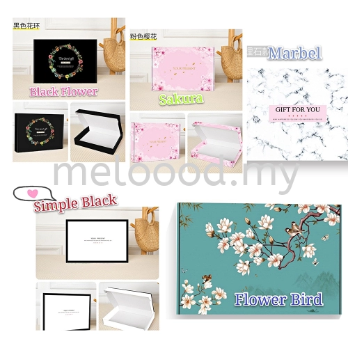 Pizza Box Color Gift Box Craft Paper Box Packing Box Packaging Box Kotak Black and Pink