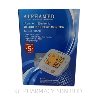 ALPHAMED Upper Arm Electronic BP Monitor (U80H) MEDICAL DEVICES BLOOD  PRESSURE MONITOR Kedah, Malaysia, Alor Setar Supplier, Suppliers, Supply,  Supplies | KC Pharmacy Sdn Bhd