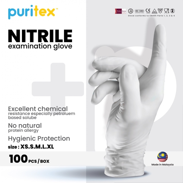 Nitrile Powder Free Glove-White Nitrile Powder Free Examination Gloves Examination Gloves Selangor, Malaysia, Kuala Lumpur (KL), Puchong Supplier, Suppliers, Supply, Supplies | USE Electronics (M) Sdn Bhd