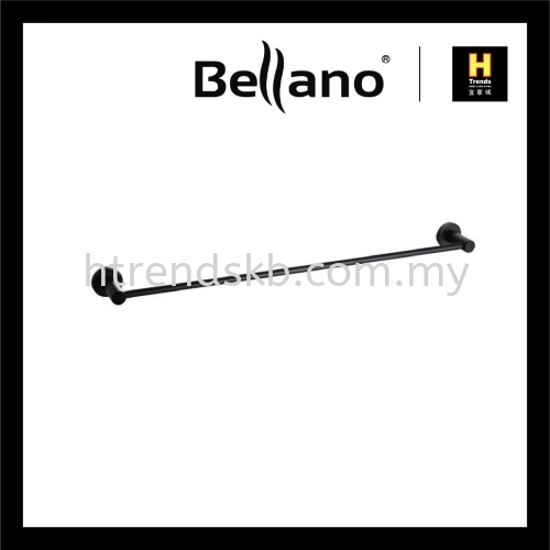 Bellano Single Towel Bar (Black) BLN7201BKSS