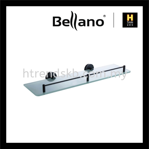 Bellano 50cm Glass Shelf (Black) BLN7206BKSS