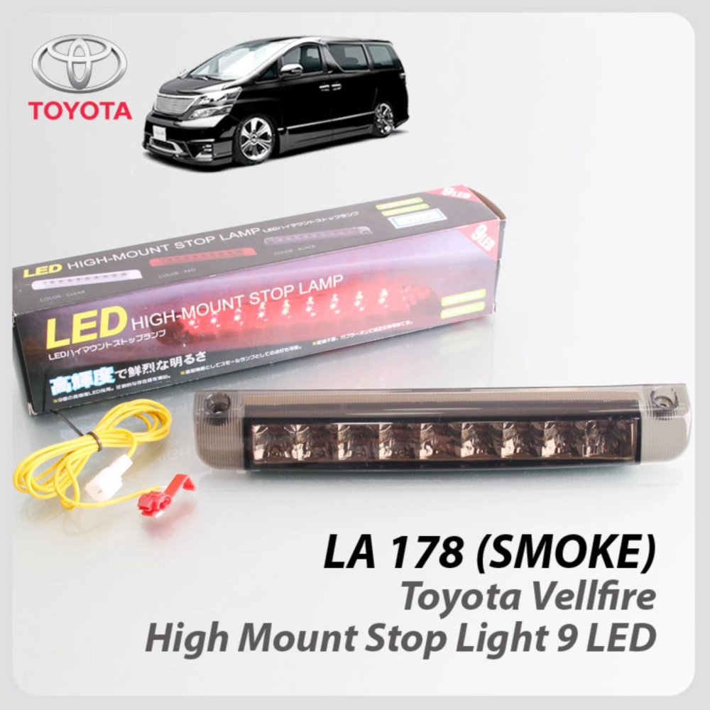 Toyota Vellfire High Mount Stop Light 9 LED - Smoke - AV-LA-178