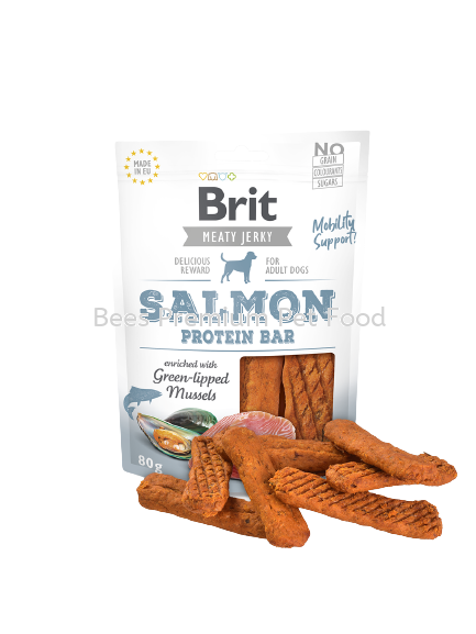 Brit Meaty Jerky Salmon Protein Bar 80g Dog Treats & Snacks Selangor, Malaysia, Kuala Lumpur (KL), Petaling Jaya (PJ) Supplier, Suppliers, Supply, Supplies | Bees Pets Global Supply Sdn. Bhd.