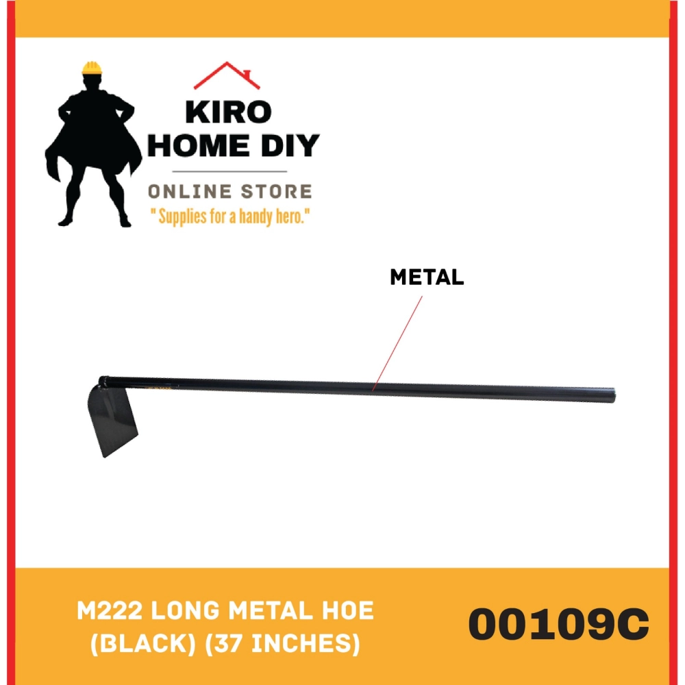 M222 Long Metal Hoe (Black) (37 Inches) - 00109C