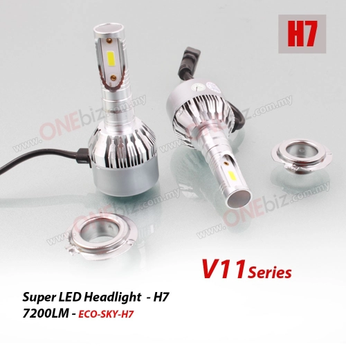 Super LED Headlight V11 Series - H7 7200LM - ECO-SKY-H7