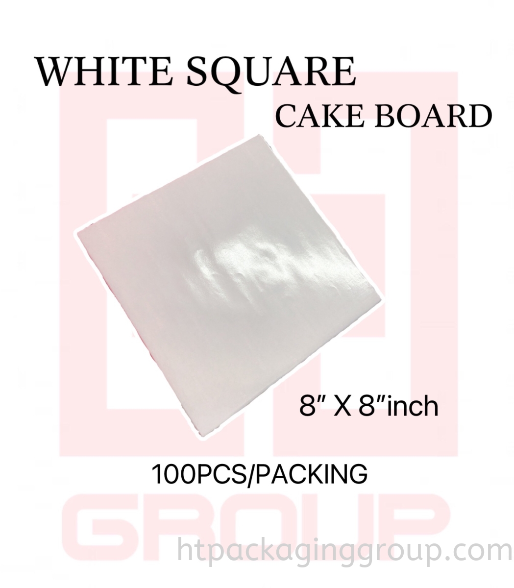 8inch X 8inch £¨100PCS/PACKING£© WHITE SQUARE CAKE BOARD  CAKE BOARD READY MADE Malaysia, Perak Supplier, Manufacturer, Supply, Supplies | HT Packaging Group (M) Sdn Bhd