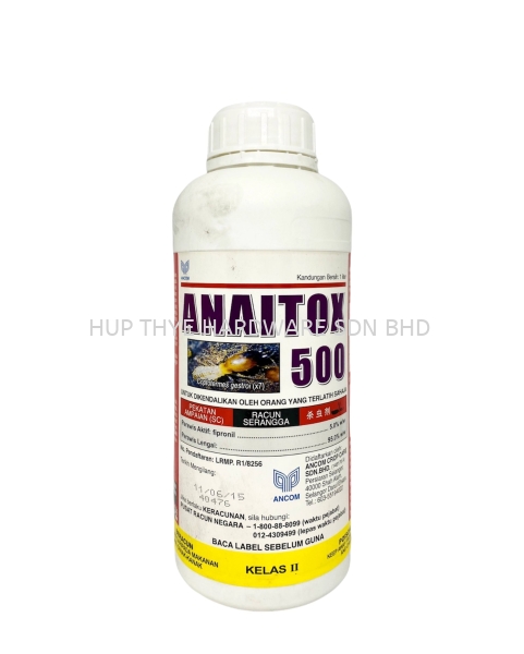 ANAITOX 500 TERMITICIDE AGROCHEMICALS Melaka, Malaysia, Batu Berendam, Krubong, Peringgit Supplier, Wholesaler, Supply, Supplies | HUP THYE HARDWARE SDN BHD