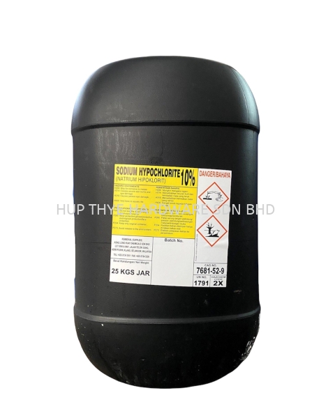 SODIUM HYPOCHLORITE 10% WATER TREATMENT AND OTHERS Melaka, Malaysia, Batu Berendam, Krubong, Peringgit Supplier, Wholesaler, Supply, Supplies | HUP THYE HARDWARE SDN BHD