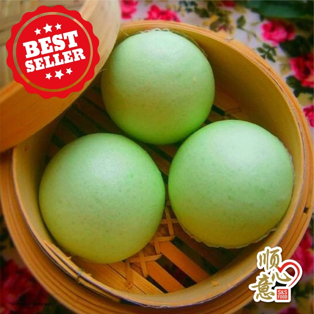 Mini Pandan Lotus Paste Bun 翡翠青包仔 (蒸)