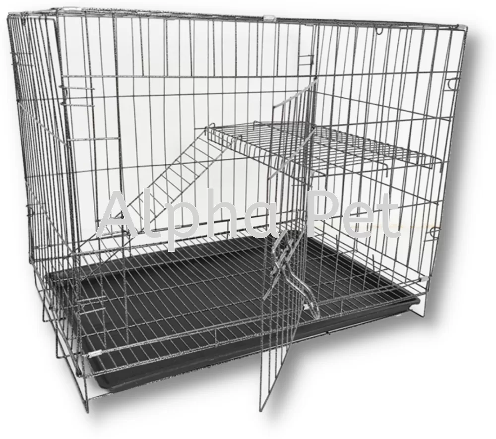 Economic 1 Layer Cat Cage - Large Platform With Ladder