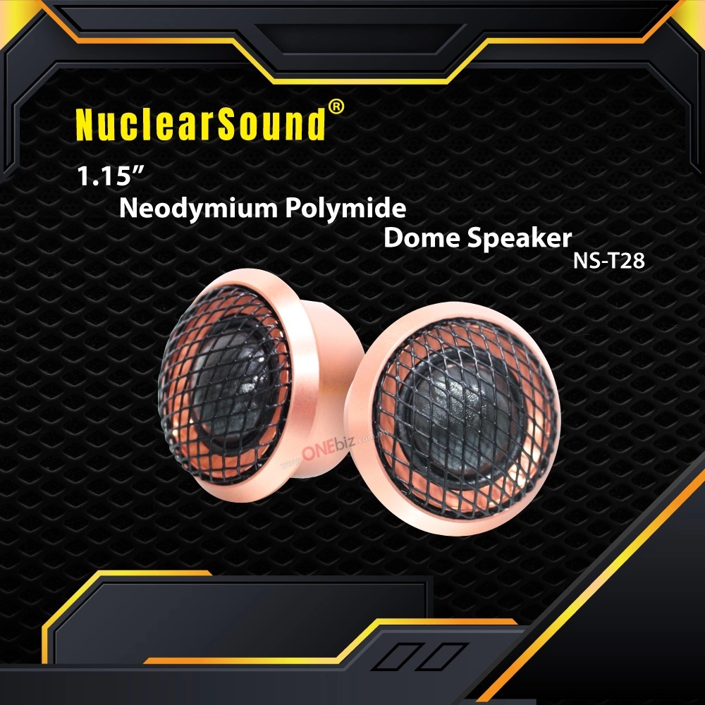 NuclearSound 1.15” Neodymium Polymide Dome Speaker Tweeter NS-T28