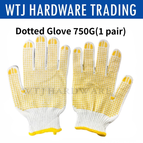 Yellow Dotted Gloves 705G (1 pair)