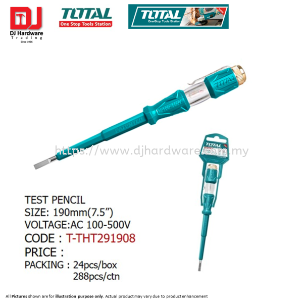 TOTAL ONE STOP TOOLS STATION TEST PENCIL 190MM T-THT291908 (LSK) HAND TOOLS TOOLS & EQUIPMENTS Selangor, Malaysia, Kuala Lumpur (KL), Sungai Buloh Supplier, Suppliers, Supply, Supplies | DJ Hardware Trading (M) Sdn Bhd
